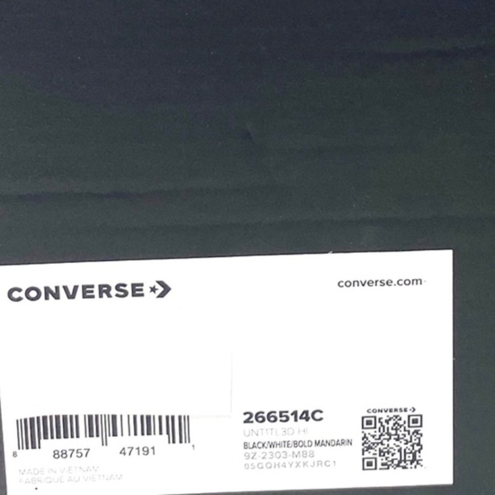 Converse UNT1TL3D High Shoes Kids Women's Black White Canvas Sneakers 266514C - Picture 2 of 11
